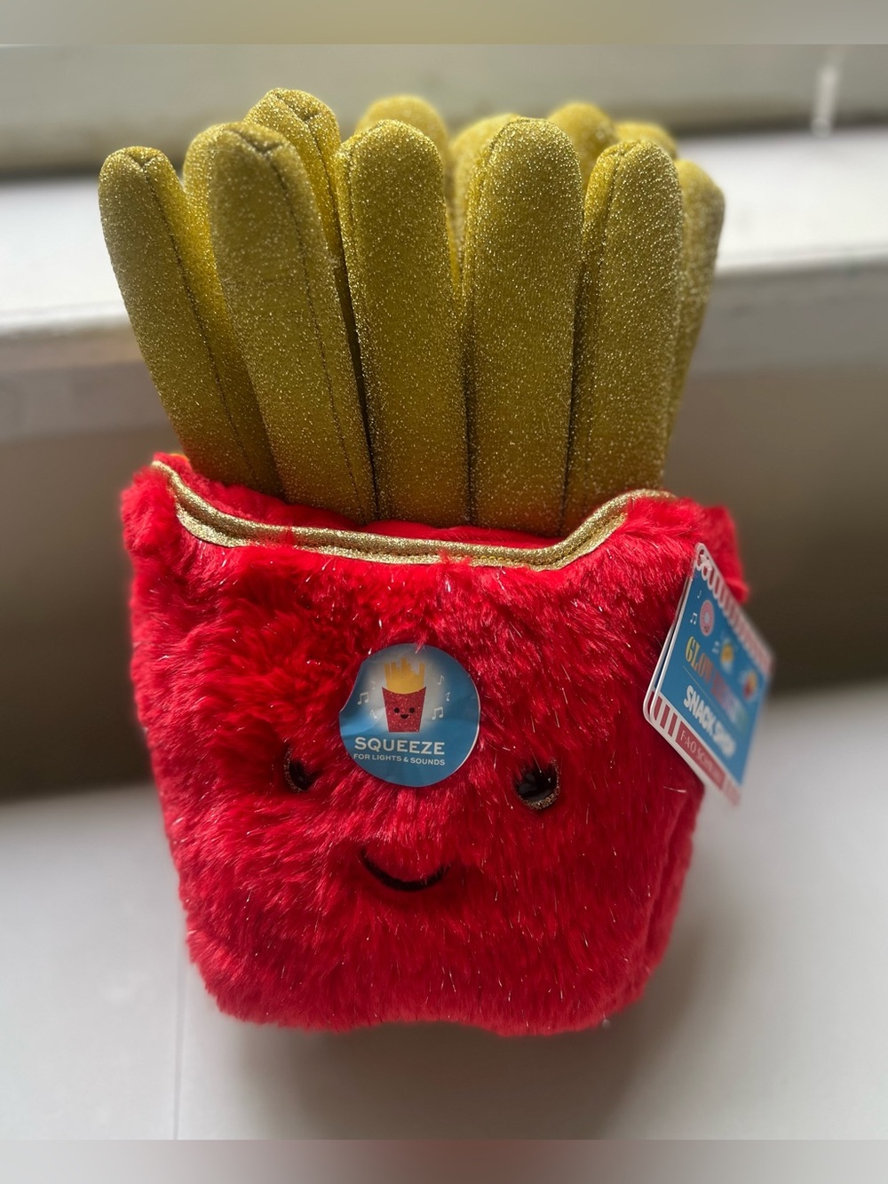 FAO Schwarz 11" Glow Brights Plush LED with Sound French Fries: Polyester Food - Picture 8 of 13
